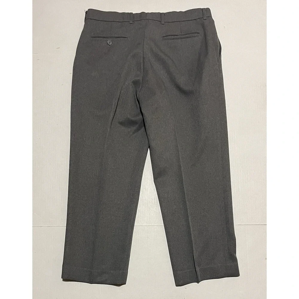 Vintage Levi's Action Slacks 36 X 26 Charcoal Gray Dress Pants USA Polyester